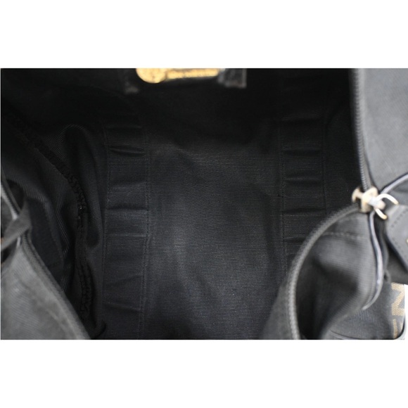 Fendi Black & Brown Canvas / Leather Medium Size Duffle Tote W / Pouch - Picture 9 of 13